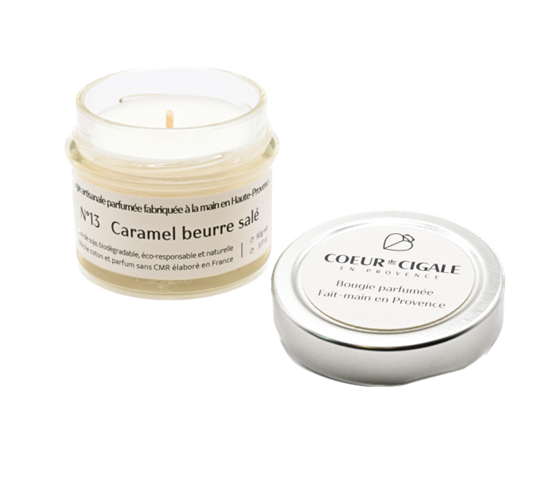 Bougie parfumée Caramel beurre salé, une fragrance gourmande et enveloppante pour la maison