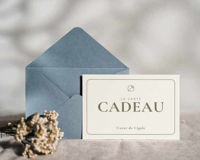 Carte cadeau bougie et diffuseur d'ambiance Cœur de Cigale