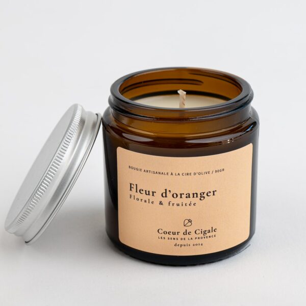 Bougie parfumée Fleur d'Oranger - cire d'olive