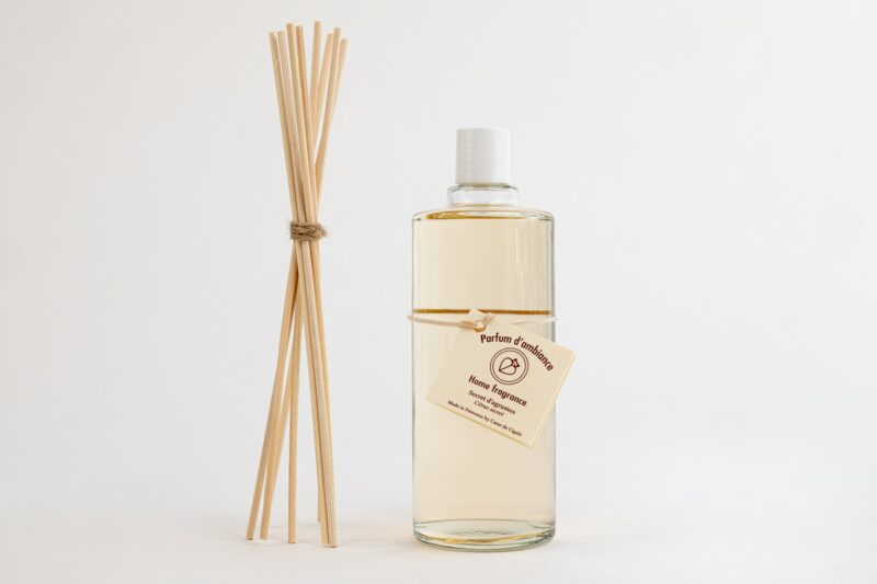 Recharge diffuseur d'ambiance parfum Bergamote Patchouli. Senteur d'agrumes pour la maison.