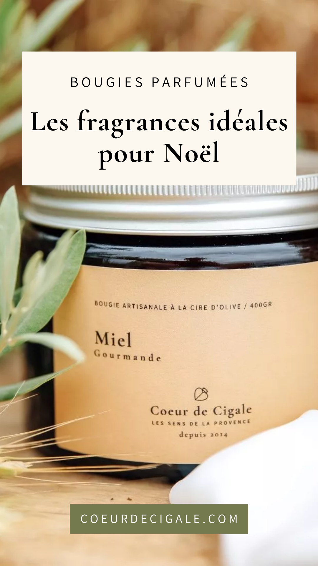 Les bougies parfumées spéciales Noël Coeur de Cigale